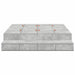 Cadru de pat cu depozitare Gri din beton 236.5 x 160 x 31.5 cm - WALTI WALTI
