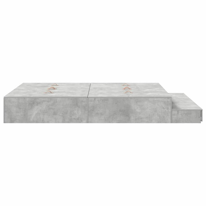 Cadru de pat cu depozitare Gri din beton 236.5 x 160 x 31.5 cm - WALTI WALTI
