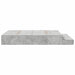 Cadru de pat cu depozitare Gri din beton 236.5 x 160 x 31.5 cm - WALTI WALTI