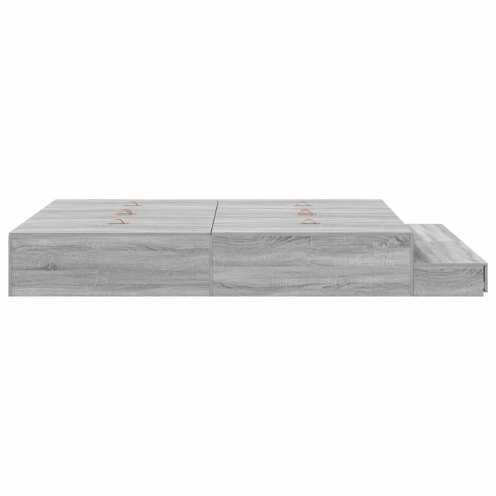 Cadru de pat cu depozitare sonoma gri 236.5 x 160 x 31.5 cm - WALTI WALTI