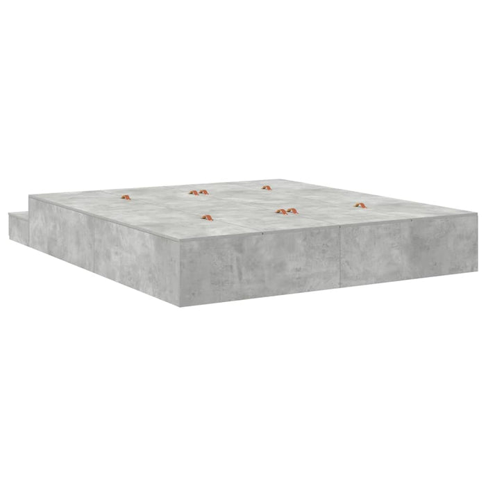 Cadru de pat cu depozitare Gri din beton 236.5 x 180 x 31.5 cm - WALTI WALTI