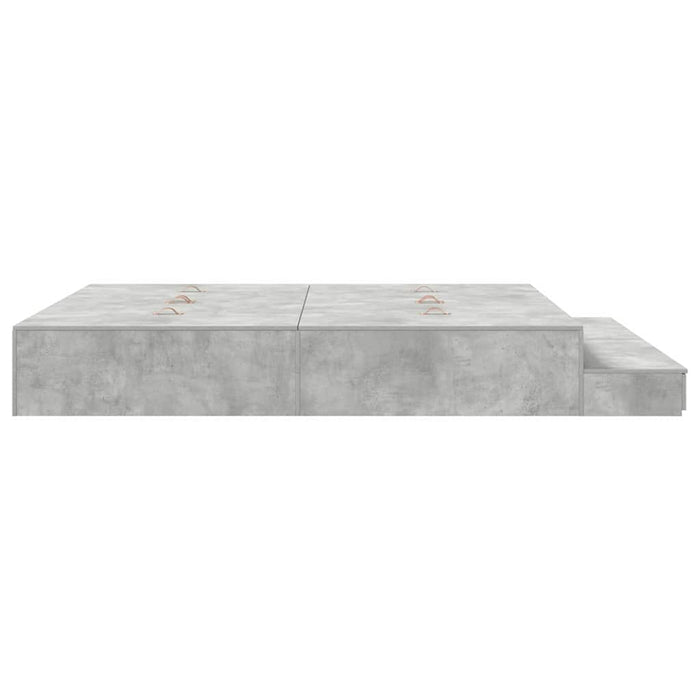 Cadru de pat cu depozitare Gri din beton 236.5 x 180 x 31.5 cm - WALTI WALTI