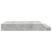 Cadru de pat cu depozitare Gri din beton 236.5 x 180 x 31.5 cm - WALTI WALTI
