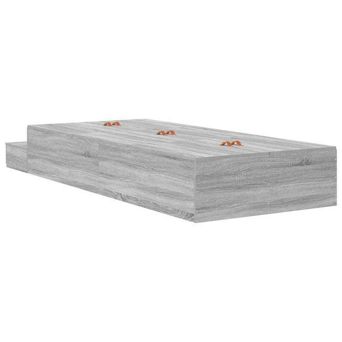 Cadru de pat cu depozitare sonoma gri 226.5 x 75 x 31.5 cm - WALTI WALTI