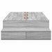 Cadru de pat cu depozitare sonoma gri 226.5 x 75 x 31.5 cm - WALTI WALTI