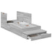 Cadru de pat cu depozitare sonoma gri 226.5 x 75 x 31.5 cm - WALTI WALTI