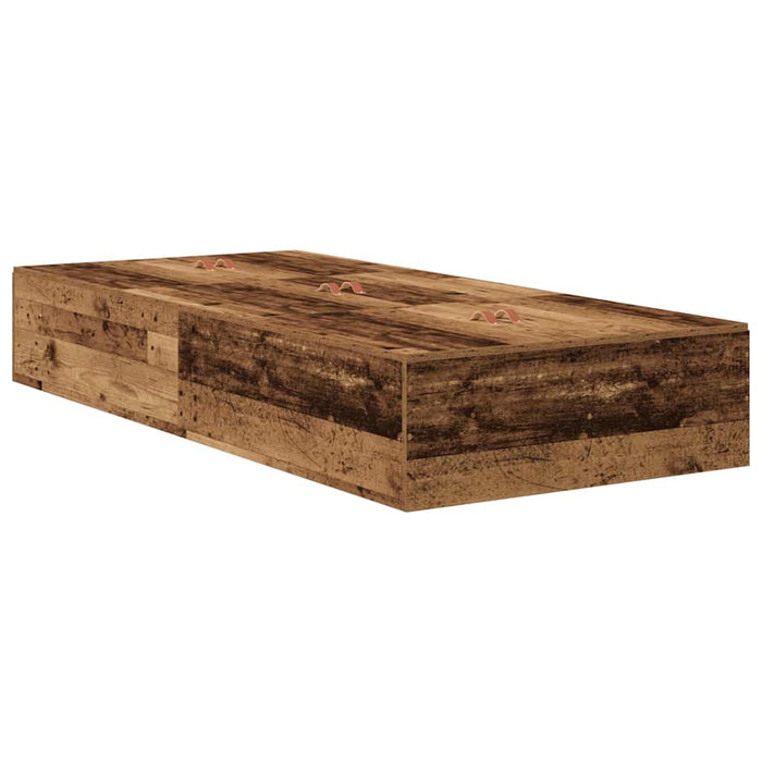 Cadru de pat cu depozitare Lemn Vechi 75 cm Lemn prelucrat WALTI