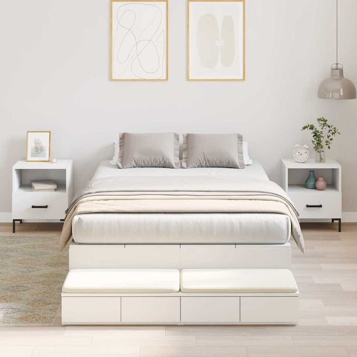 Cadru de pat cu depozitare cu sertar Alb 226.5 x 120 x 31.5 cm - WALTI WALTI