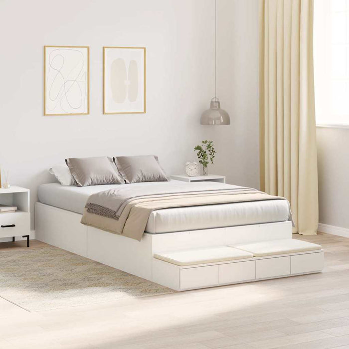Cadru de pat cu depozitare cu sertar Alb 226.5 x 120 x 31.5 cm - WALTI WALTI