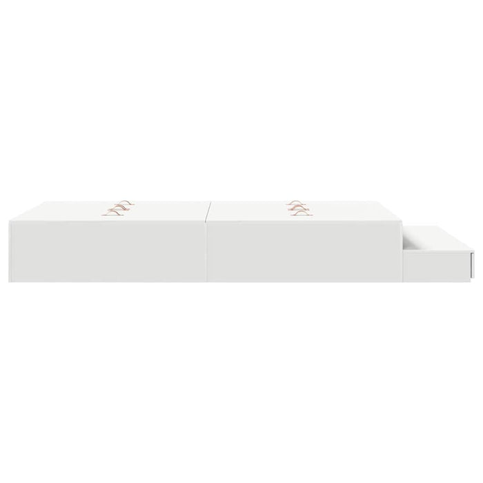 Cadru de pat cu depozitare cu sertar Alb 226.5 x 120 x 31.5 cm - WALTI WALTI