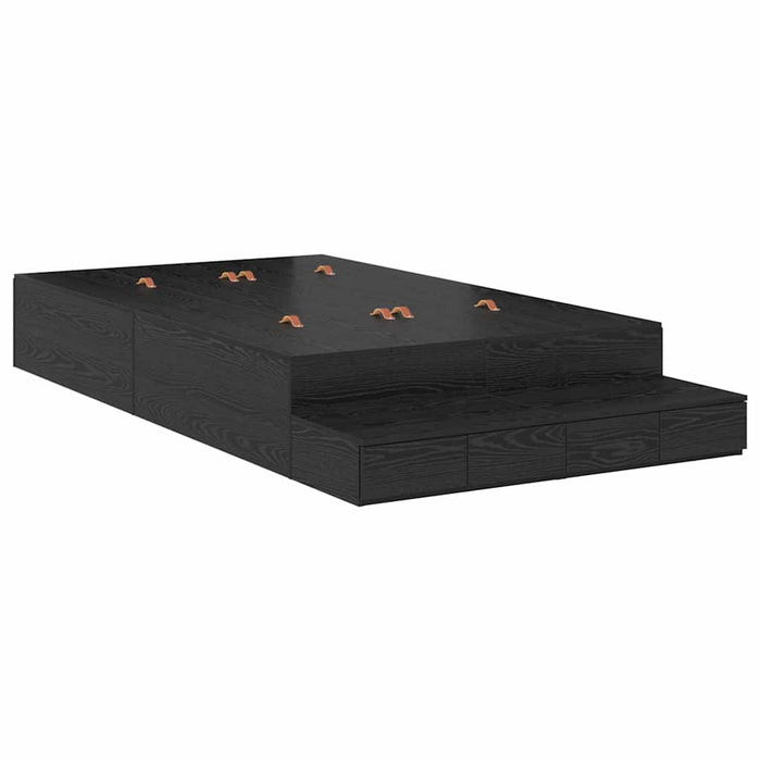 Cadru de pat cu depozitare Stejar negru 226.5 x 120 x 31.5 cm - WALTI WALTI