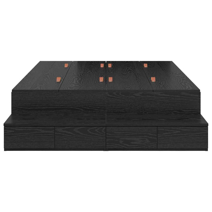 Cadru de pat cu depozitare Stejar negru 226.5 x 120 x 31.5 cm - WALTI WALTI
