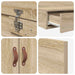 Cadru de pat cu depozitare Stejar Sonoma 226.5 x 120 x 31.5 cm - WALTI WALTI