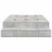 Cadru de pat cu depozitare Gri din beton 226.5 x 120 x 31.5 cm - WALTI WALTI
