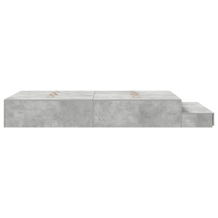 Cadru de pat cu depozitare Gri din beton 226.5 x 120 x 31.5 cm - WALTI WALTI