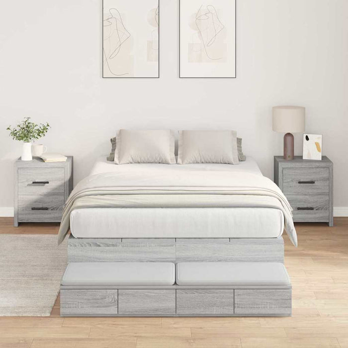 Cadru de pat cu depozitare sonoma gri 226.5 x 120 x 31.5 cm - WALTI WALTI