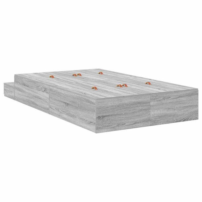 Cadru de pat cu depozitare sonoma gri 226.5 x 120 x 31.5 cm - WALTI WALTI