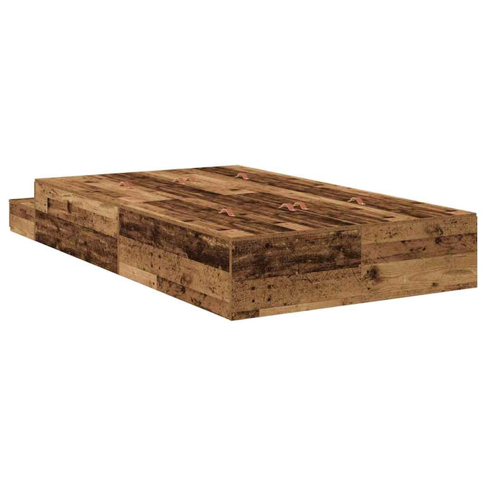 Cadru de pat cu depozitare Lemn Vechi 120 cm Lemn compozit - WALTI WALTI
