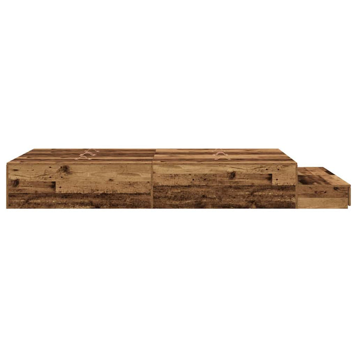 Cadru de pat cu depozitare Lemn Vechi 120 cm Lemn compozit - WALTI WALTI