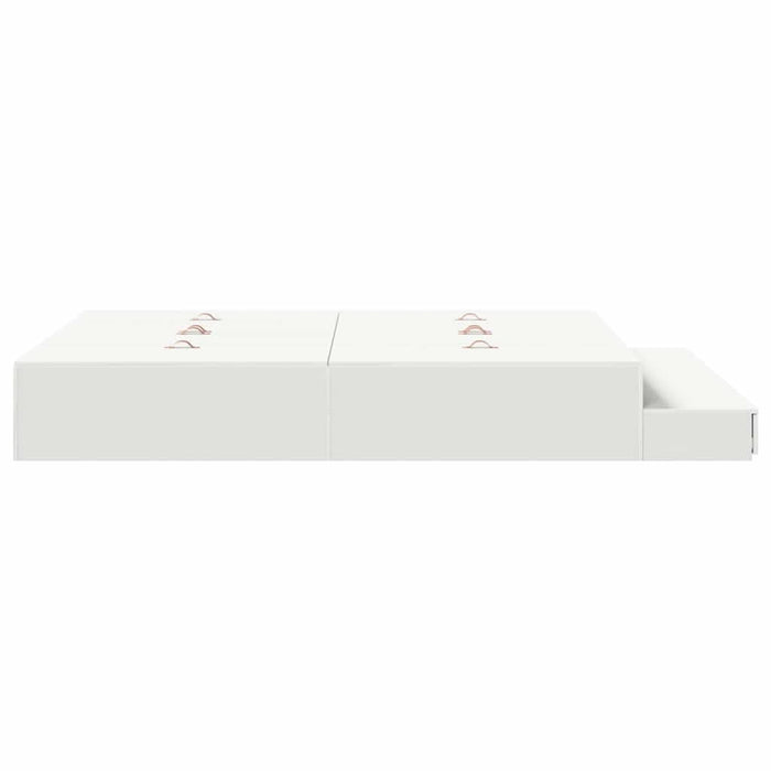 Cadru de pat cu depozitare cu sertar Alb 226.5 x 140 x 31.5 cm - WALTI WALTI