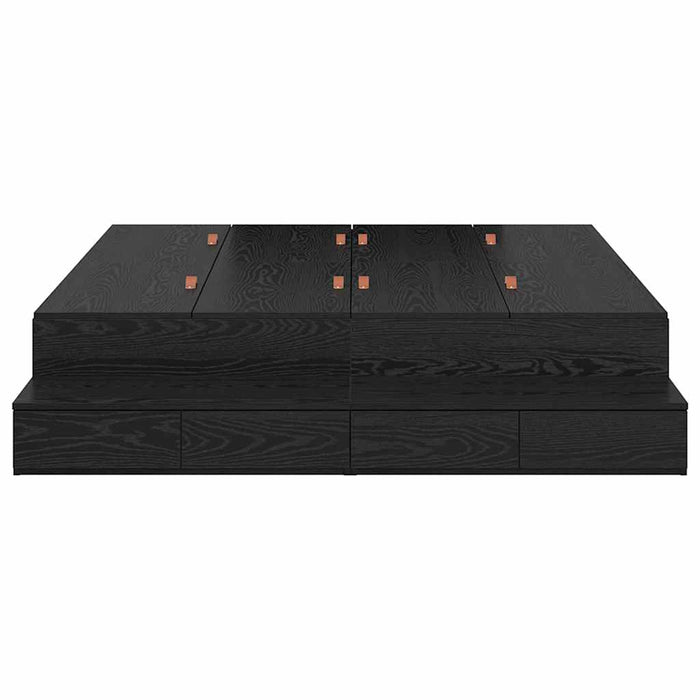 Cadru de pat cu depozitare Stejar negru 226.5 x 140 x 31.5 cm - WALTI WALTI