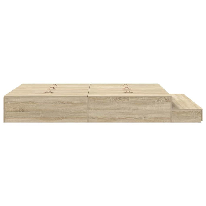 Cadru de pat cu depozitare Stejar Sonoma 226.5 x 140 x 31.5 cm - WALTI WALTI