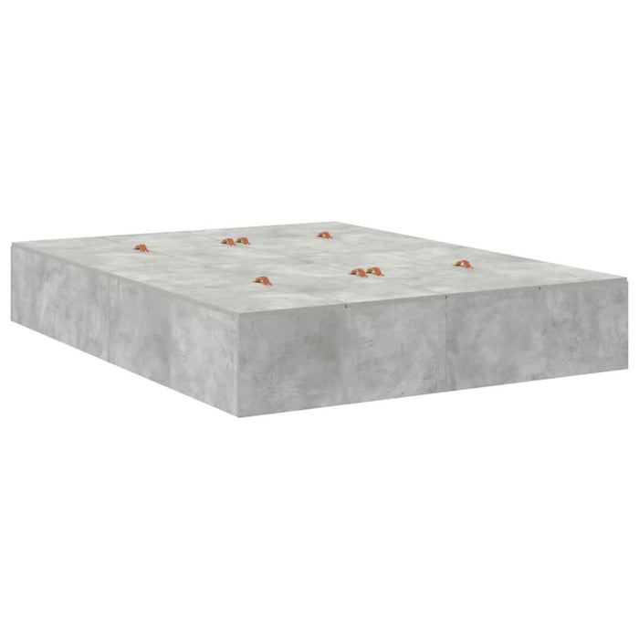 Cadru de pat cu depozitare Gri din beton 226.5 x 140 x 31.5 cm - WALTI WALTI