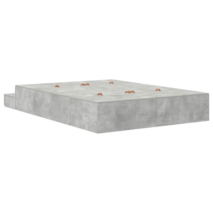 Cadru de pat cu depozitare Gri din beton 226.5 x 140 x 31.5 cm - WALTI WALTI