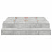 Cadru de pat cu depozitare Gri din beton 226.5 x 140 x 31.5 cm - WALTI WALTI