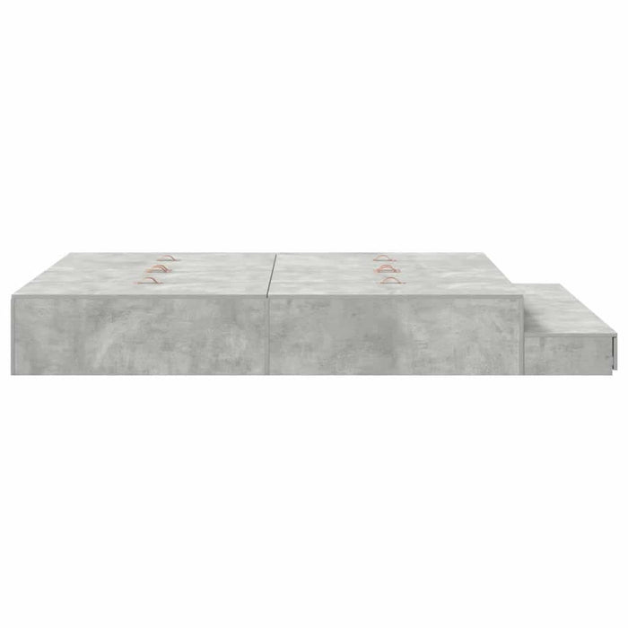 Cadru de pat cu depozitare Gri din beton 226.5 x 140 x 31.5 cm - WALTI WALTI