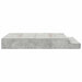 Cadru de pat cu depozitare Gri din beton 226.5 x 140 x 31.5 cm - WALTI WALTI