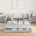 Cadru de pat cu depozitare sonoma gri 226.5 x 140 x 31.5 cm - WALTI WALTI
