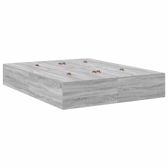 Cadru de pat cu depozitare sonoma gri 226.5 x 140 x 31.5 cm - WALTI WALTI