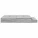 Cadru de pat cu depozitare sonoma gri 226.5 x 140 x 31.5 cm - WALTI WALTI
