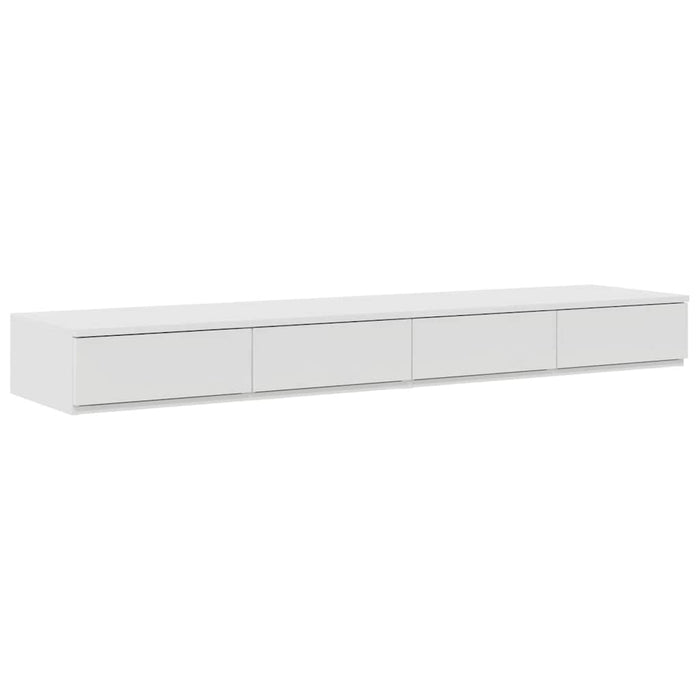 Cadru de pat cu depozitare cu sertar Alb 135 cm Lemn compozit WALTI