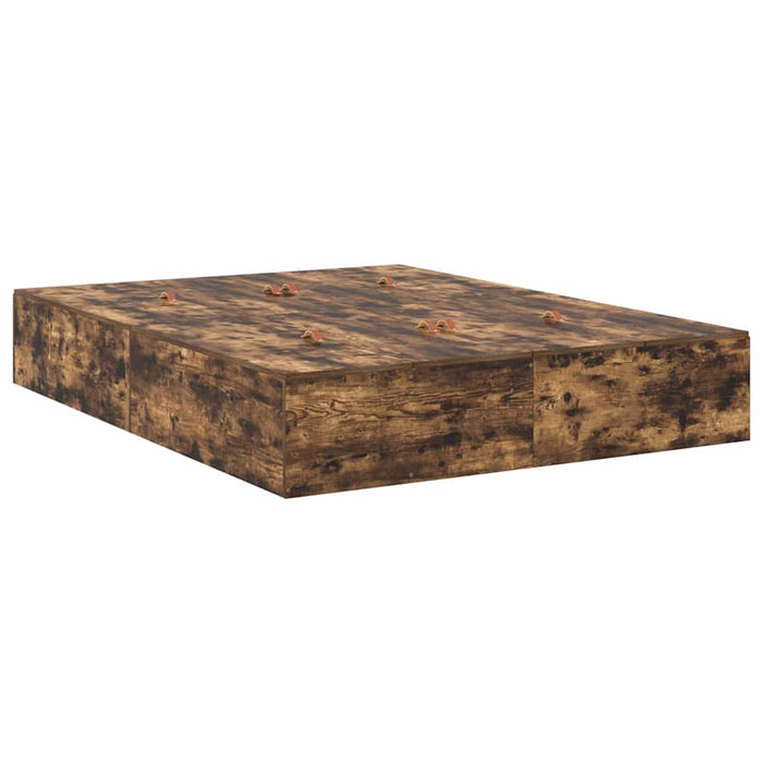 Cadru de pat cu depozitare Stejar fumuriu 226.5 x 135 x 31.5 cm - WALTI WALTI