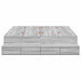 Cadru de pat cu depozitare sonoma gri 226.5 x 135 x 31.5 cm - WALTI WALTI