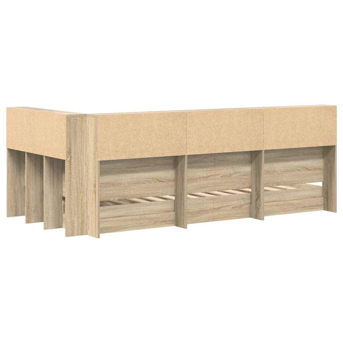 Pat bibliotecă Stejar sonoma 100 x 200 cm Lemn compozit WALTI