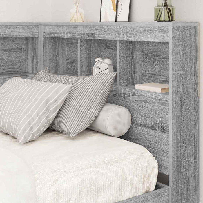 Pat bibliotecă sonoma gri 100 x 200 cm Lemn compozit WALTI