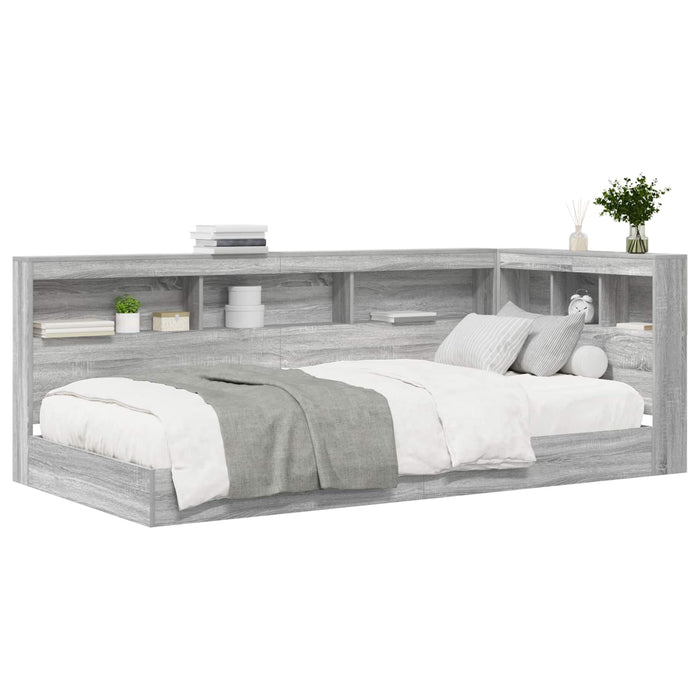 Pat bibliotecă sonoma gri 100 x 200 cm Lemn compozit WALTI