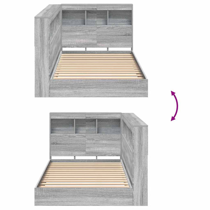 Pat bibliotecă sonoma gri 100 x 200 cm Lemn compozit WALTI