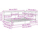 Pat bibliotecă cu headboard Alb 140 x 200 cm Lemn compozit - WALTI WALTI