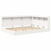 Pat bibliotecă cu headboard Alb 160 x 200 cm Lemn compozit - WALTI WALTI