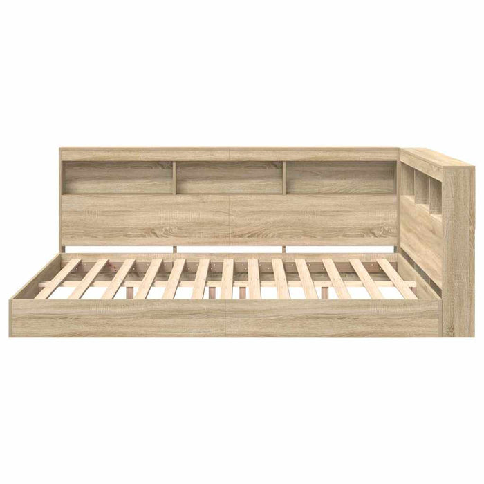 Pat bibliotecă Stejar sonoma 160 x 200 cm Lemn compozit WALTI