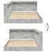 Pat bibliotecă Gri beton 160 x 200 cm Lemn compozit - WALTI WALTI