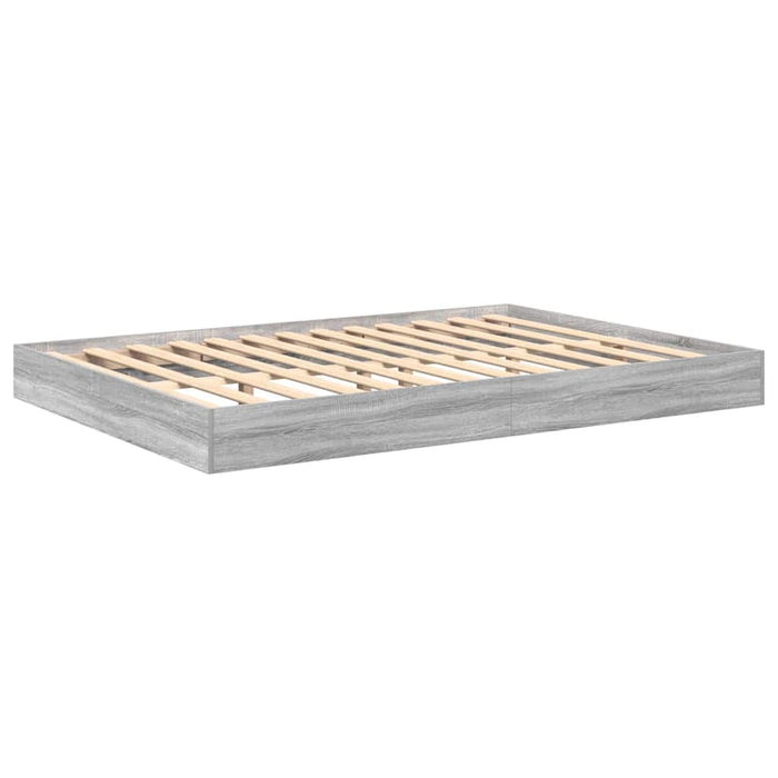 Pat bibliotecă sonoma gri 160 x 200 cm Lemn compozit WALTI
