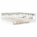 Pat bibliotecă cu headboard Alb 180 x 200 cm Lemn compozit - WALTI WALTI