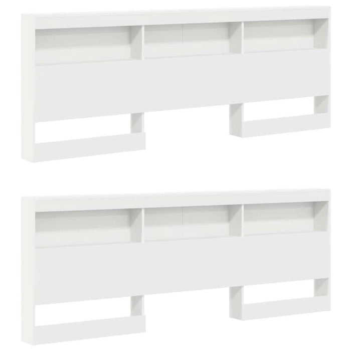 Pat bibliotecă cu headboard Alb 180 x 200 cm Lemn compozit - WALTI WALTI