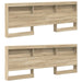 Pat bibliotecă cu raft Stejar sonoma 180 x 200 cm Lemn compozit - WALTI WALTI