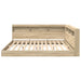 Pat bibliotecă cu raft Stejar sonoma 180 x 200 cm Lemn compozit - WALTI WALTI